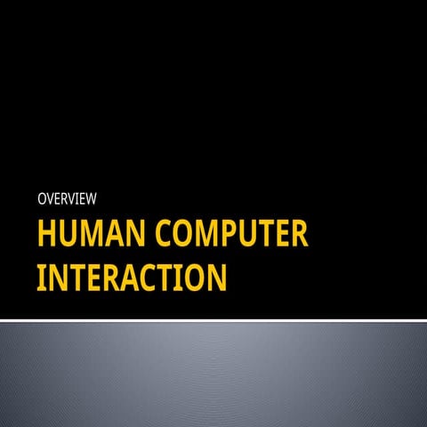 Human Computer Interaction_Introductions