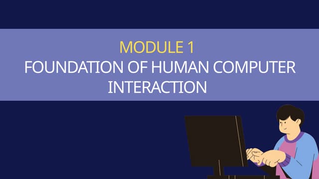 Human Computer Interaction Lecture Notes