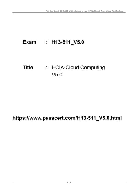 H19 401 V1 0 HCSP Presales Campus Network Planning and Design V1 0 Exam H19 401 V1 0 HCSP Presales Campus Network Planning and Design V1 0 Exam
