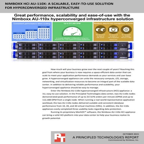 Nimboxx HCI AU-110x: A scalable, easy-to-use solution for hyperconverged infr...