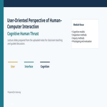 HCI 3e - Ch 12: Cognitive models | PPT