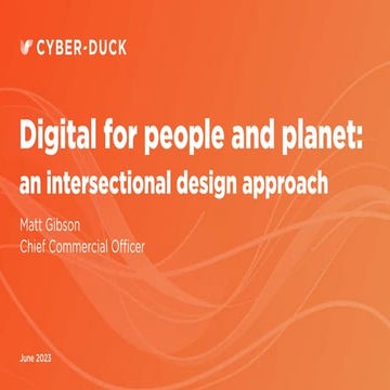DIGITAL FOR PEOPLE AND PLANET – AN INTERSECTIONAL DESIGN APPROACH 