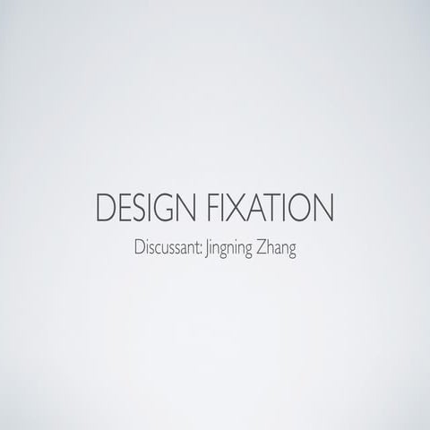 Design Fixation and conformity with examples