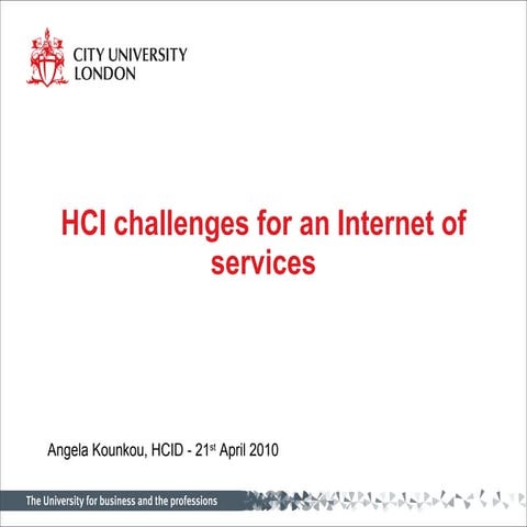 HCI Challenges for an Internet of Services