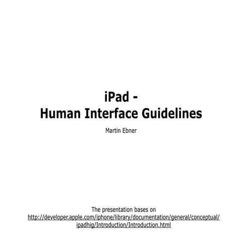 iPhone/iPad Human Interface Design