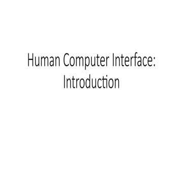 HCI Lecture 1 Complete PPT NSUT - 2023 - 2024