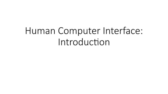 HCI Lecture 1 Complete PPT NSUT - 2023 - 2024