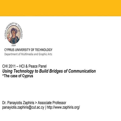 HCI & Peace Panel Presentation