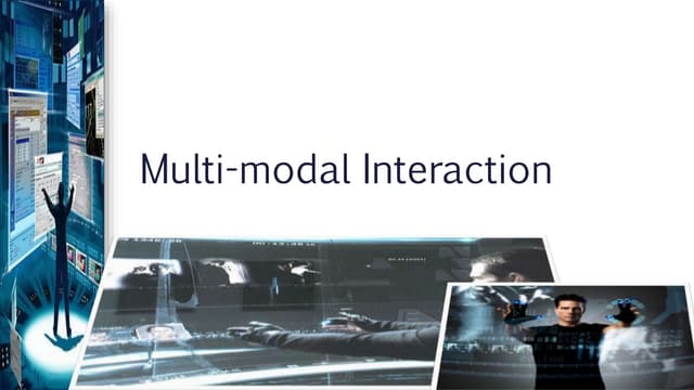 Multimodal Interaction