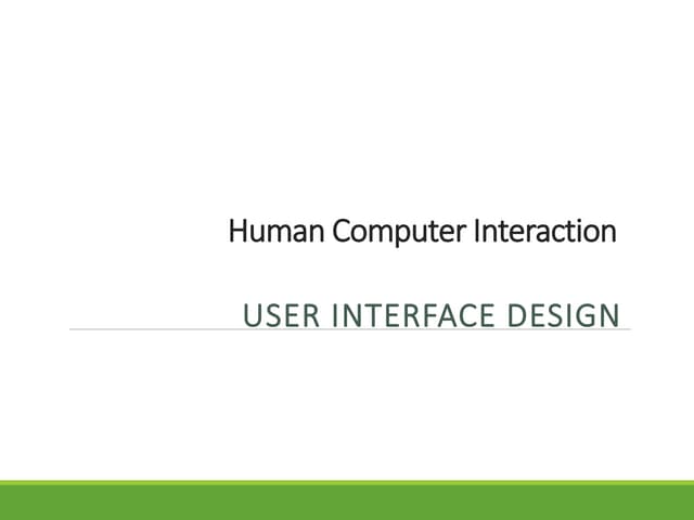 Hci user interface-design principals