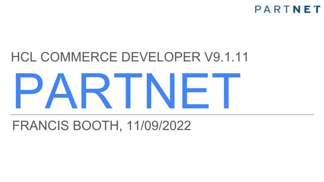 HCL Commerce Developer V9.1.11 Installation