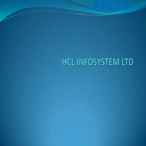 Hcl infosystem ltd
