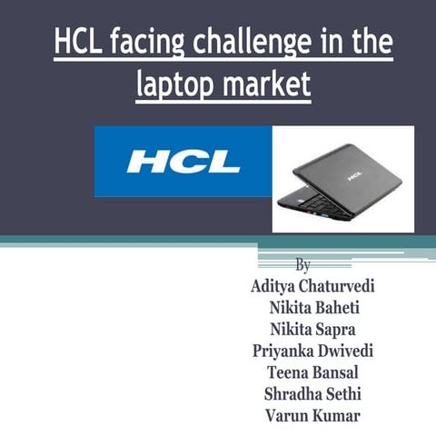 Hcl market & business research for laptop catogory