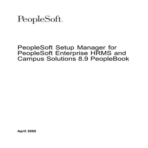 Hcm 8.9 Setup Manager | DOC