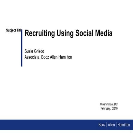 Recruiting Using Social Media | PPT