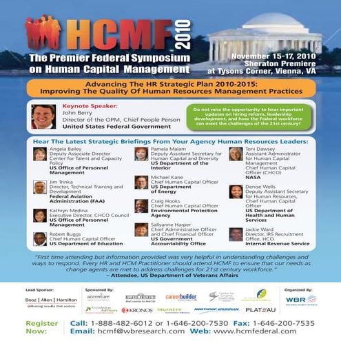 Human Capital Management: Federal (2010)