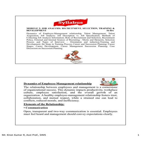 Unit 02 JOB ANALYSIS: RECRUITMENT, SELECTION, TRAINING & DEVELOPMENT | PDF