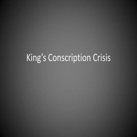 King's Conscription Crisis