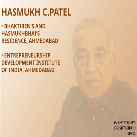 HCPATEL drishti sidhu.pptx INDIAN ARCHITECT