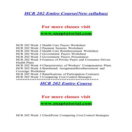 Hcr 202 Education Organization / snaptutorial.com