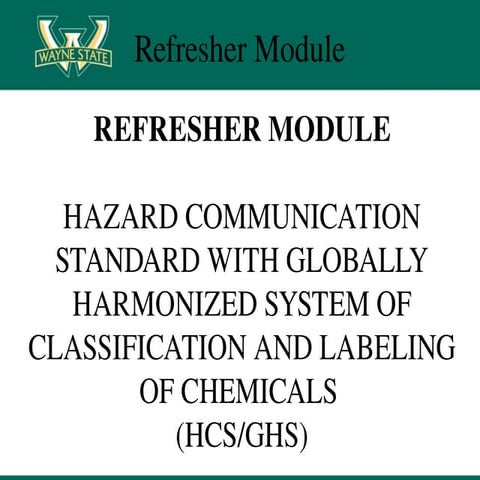 GHS Training & hazard communication material | PPTX