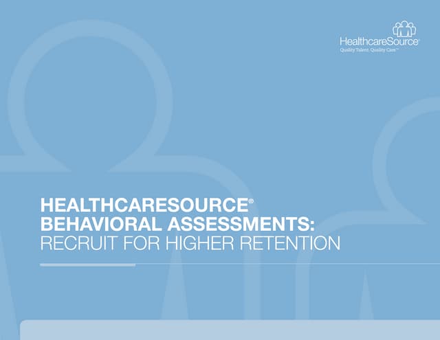 HealthcareSource® Behavioral Assess...