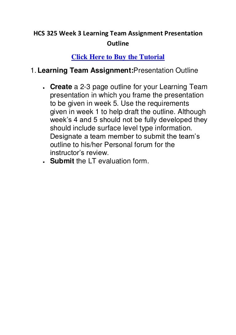 Structure presentation outline for hcs 325 06 image