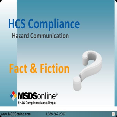 OSHA HCS Fact or Fiction Game, 29 CFR 1910