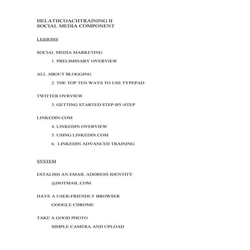 Hct2   Social Media Component Outline