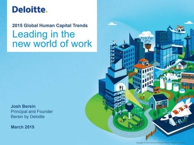 The New World of Work: Leadership and HR Imperatives for 2015 and beyond
