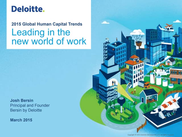 The New World of Work: Leadership and HR Imperatives for 2015 and beyond