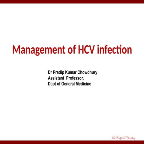 Comprehensive Management and Treatment of Hepatitis C Virus (HCV ...