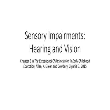 Sensory impairments fa2014