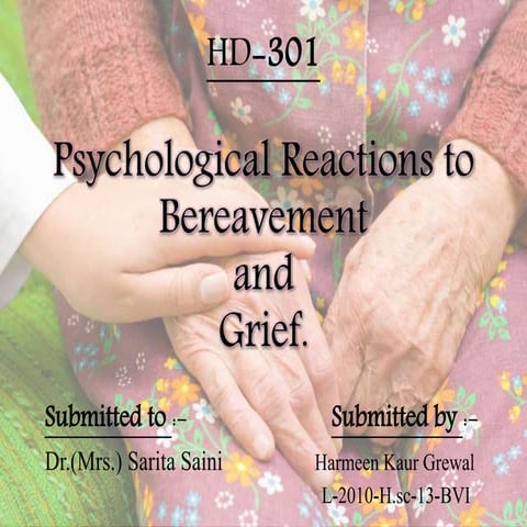 bereavement and grief 