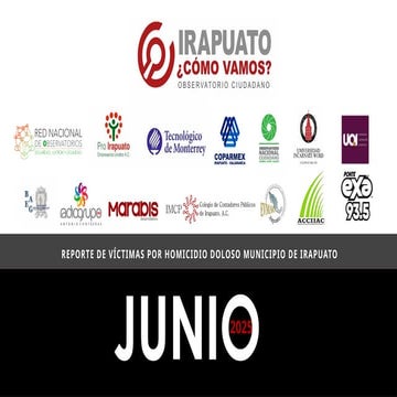 REPORTE DE HOMICIDIO DOLOSO IRAPUATO JUNIO 2025