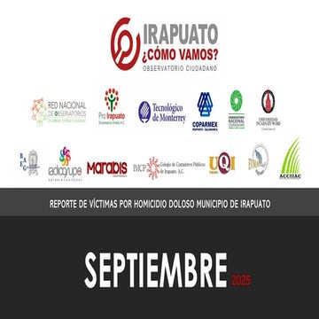 REPORTE DE VICTIMAS POR HOMICIDIO DOLOSO SEPTIEMBRE 2025