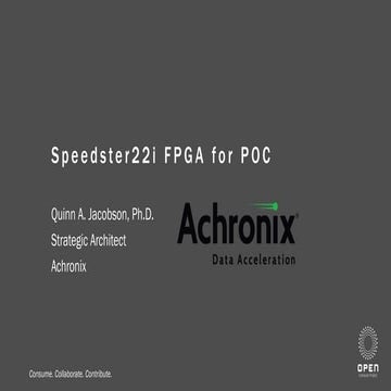 ODSA - Speedster22i FPGA for POC