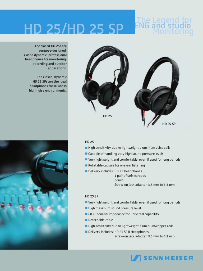 Senmheiser HD 25-II Vlosed ENG Headphone