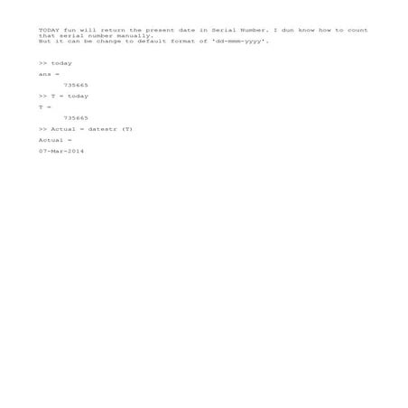 TODAY Matlab Funcation | TXT