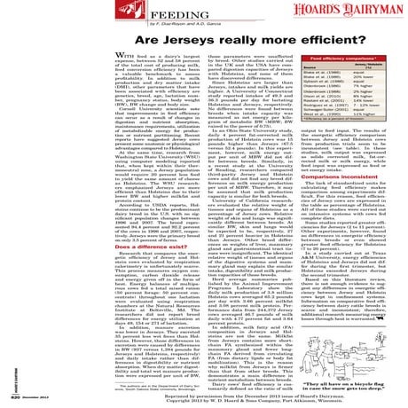 Are jerseys really more efficient