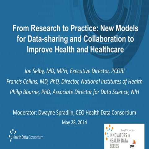 From Research to Practice - New Models for Data-sharing and Collaboration to ...