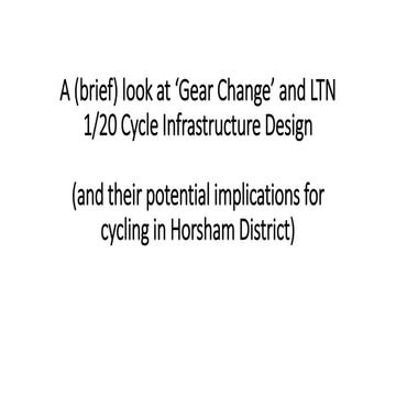 A brief look at Gear Change and LTN 1/20