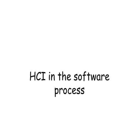HCI Software Process Management Presentation
