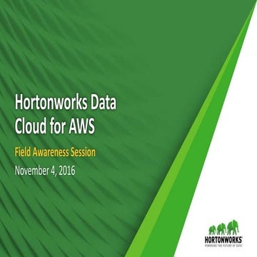 Hortonworks Data Cloud for AWS 