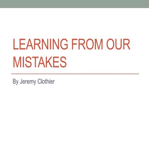 Hdcl short point powerpoint on learning from your mistakes | PPTX