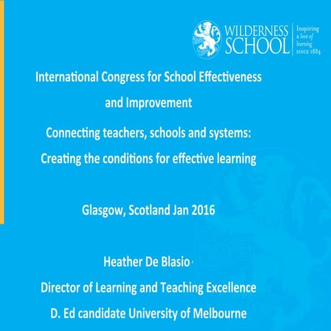 H De Blasio ICSEI2016 learning without limits 