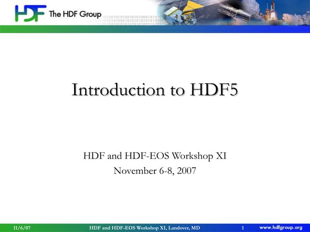 Introduction to HDF5