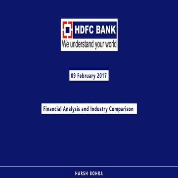 HDFC Bank Financial Analysis & Industry Comparison 2017