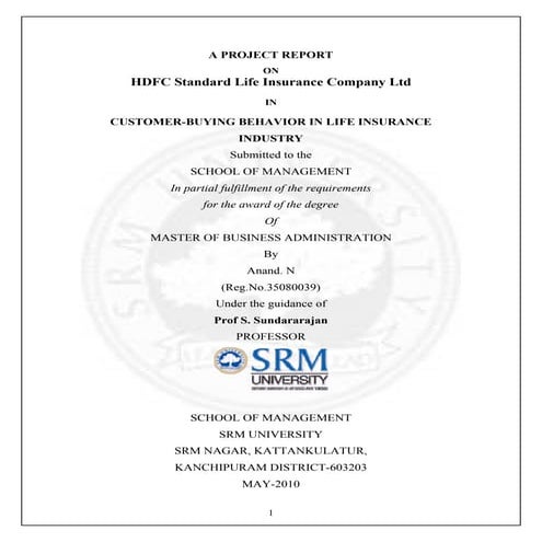 Hdfc life project
