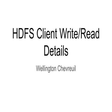 HDFS client write/read implementation details